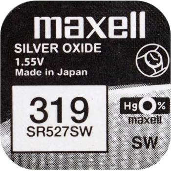 Maxell Silver-oxid, SR527SW (319), 1.55V, 1 pcs in the group HOME ELECTRONICS / Batteries & Chargers / Batteries / Button cell at TP E-commerce Nordic AB (38-93580)