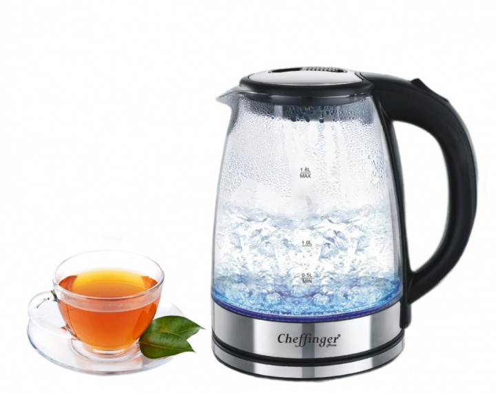 LED glass kettle, 1.8 liters, 1500W in the group HOME, HOUSEHOLD & GARDEN / Household appliances / Water & Juice / Kettles at TP E-commerce Nordic AB (38-94742)