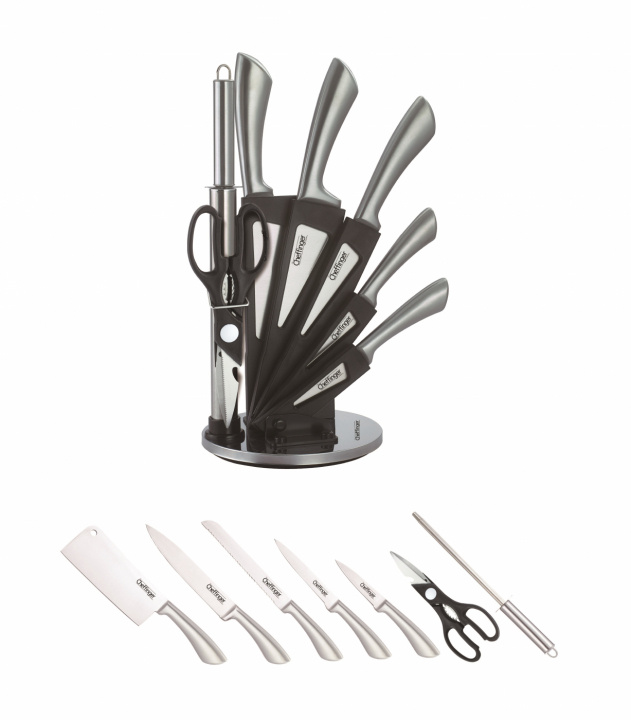 8-piece knife set, rotating knife rack, stainless steel knives in the group Campaigns / Favorites for the home / Knivar & Tillbehör at TP E-commerce Nordic AB (38-94745)