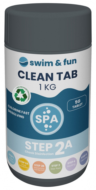 Spa CleanTab 5 gr, 1 kg in the group HOME, HOUSEHOLD & GARDEN / Garden products / Pool & Accessories / Poolchem at TP E-commerce Nordic AB (38-95745)