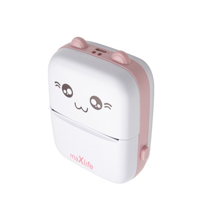 Maxlife MXTP-100 Thermal Printer - Portabel Miniskrivare med Bluetooth, Rosa in the group Sport, leisure & Hobby / Fun stuff / Smart home at TP E-commerce Nordic AB (38-95935)