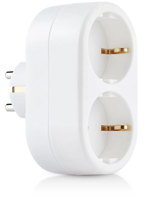 ON Branch plug with two earthed sockets in the group HOME, HOUSEHOLD & GARDEN / Electricity & Lighting / Power strips at TP E-commerce Nordic AB (38-96840)