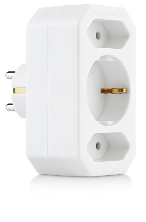 Branch plug with three sockets in the group HOME, HOUSEHOLD & GARDEN / Electricity & Lighting / Power strips at TP E-commerce Nordic AB (38-96841)