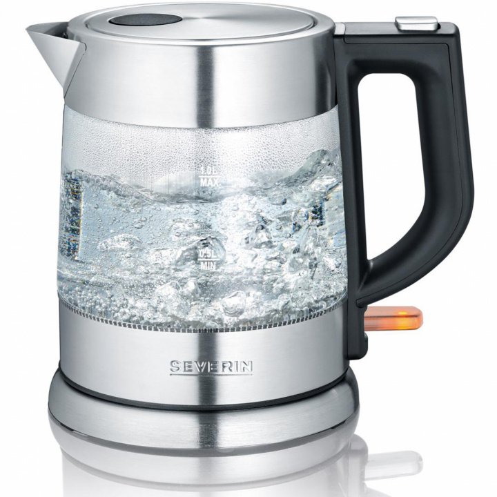 Severin WK 3468 Vattenkokare i glas 1,0L, 2200W in the group HOME, HOUSEHOLD & GARDEN / Household appliances / Water & Juice / Kettles at TP E-commerce Nordic AB (38-96989)