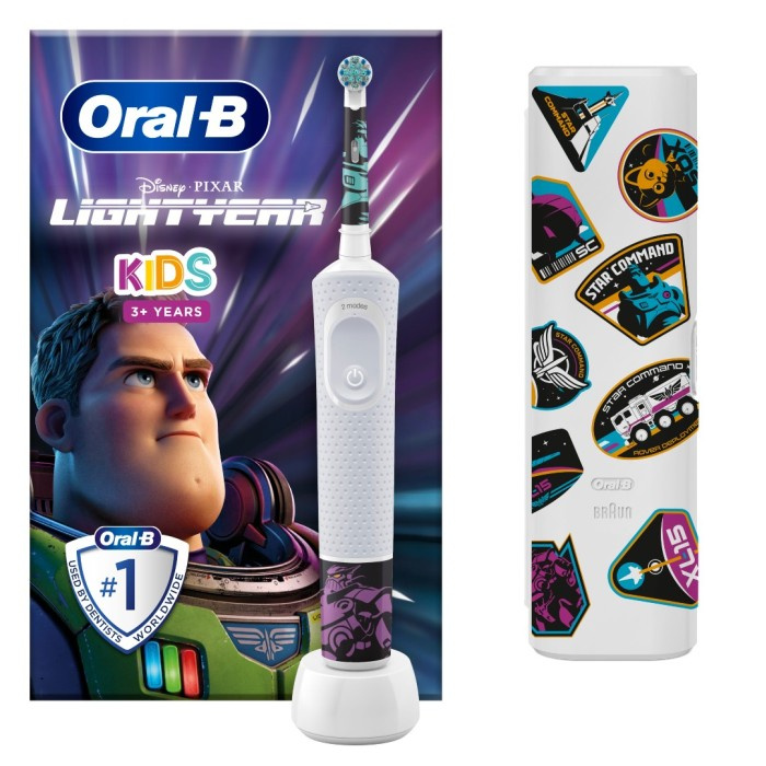 Oral-B - Vitality100 Kids Lightyear + Travel Case in the group BEAUTY & HEALTH / Oral care / Electric toothbrushes at TP E-commerce Nordic AB (38-97642)