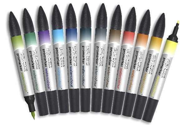 Winsor WaterColour Marker 12-pack, Landscape tones set in the group Sport, leisure & Hobby / Hobby / Paint & Draw / Pencils, crayons & ink at TP E-commerce Nordic AB (A01325)