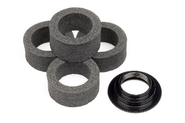 Servo Saver Foam (4Pcs) With Adjust Nut in the group TOYS, KIDS & BABY PRODUCTS / Radio controlled / Spare parts & Extra accessories / HPI / Spare parts & Tuning / Shock absorbers at TP E-commerce Nordic AB (A02113)