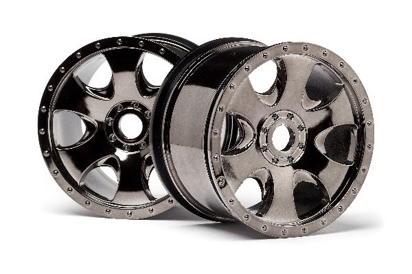 Warlock Wheel Black Chrome (83X56Mm/2Pcs) in the group TOYS, KIDS & BABY PRODUCTS / Radio controlled / Spare parts & Extra accessories / HPI / Rims / Offroad at TP E-commerce Nordic AB (A02200)