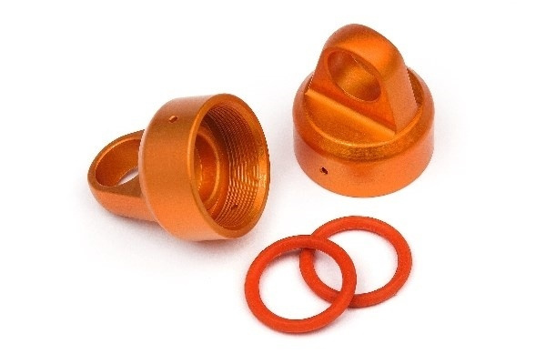 Aluminum Top Shock Cap (Orange/2Pcs) in the group TOYS, KIDS & BABY PRODUCTS / Radio controlled / Spare parts & Extra accessories / HPI / Spare parts & Tuning / Shock absorbers at TP E-commerce Nordic AB (A02387)