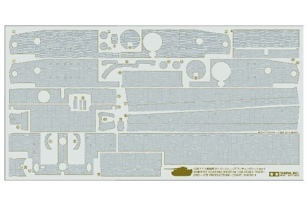 Tamiya 1/35 TigerI Mid-Late Zimmerit coating Sheet in the group Sport, leisure & Hobby / Hobby / Plastic models / Military vehicles (land) at TP E-commerce Nordic AB (A06549)