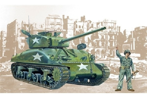 Italeri 1:35 M4 A1 SHERMAN in the group Sport, leisure & Hobby / Hobby / Plastic models / Military vehicles (land) at TP E-commerce Nordic AB (A07056)