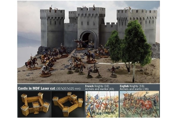 Italeri 1:72 100 years war castle under siege in the group Sport, leisure & Hobby / Hobby / Plastic models / Start kits / Gift sets at TP E-commerce Nordic AB (A07264)