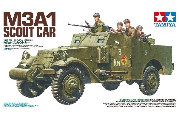 Tamiya 1/35 M3A1 Scout Car in the group Sport, leisure & Hobby / Hobby / Plastic models / Military vehicles (land) at TP E-commerce Nordic AB (A07364)