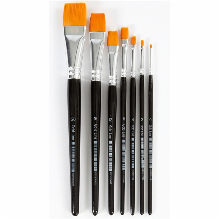 Colortime Gold Line Penslar platta in the group Sport, leisure & Hobby / Hobby / Paint & Draw / Brushes at TP E-commerce Nordic AB (A08380)