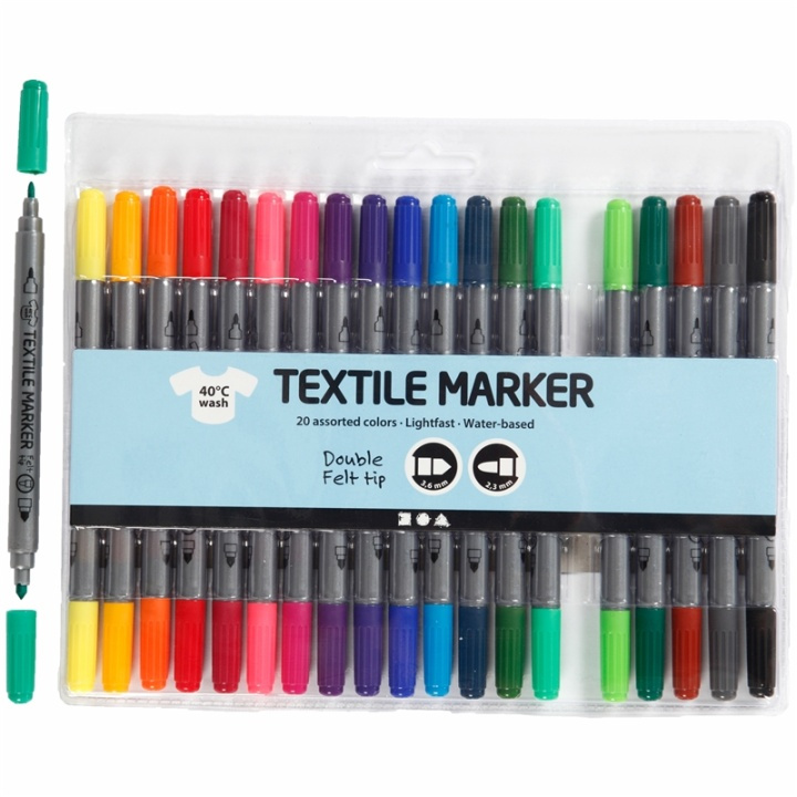 Colortime Textiltusch, standardfärger in the group Sport, leisure & Hobby / Hobby / Paint & Draw / Pencils, crayons & ink at TP E-commerce Nordic AB (A08384)