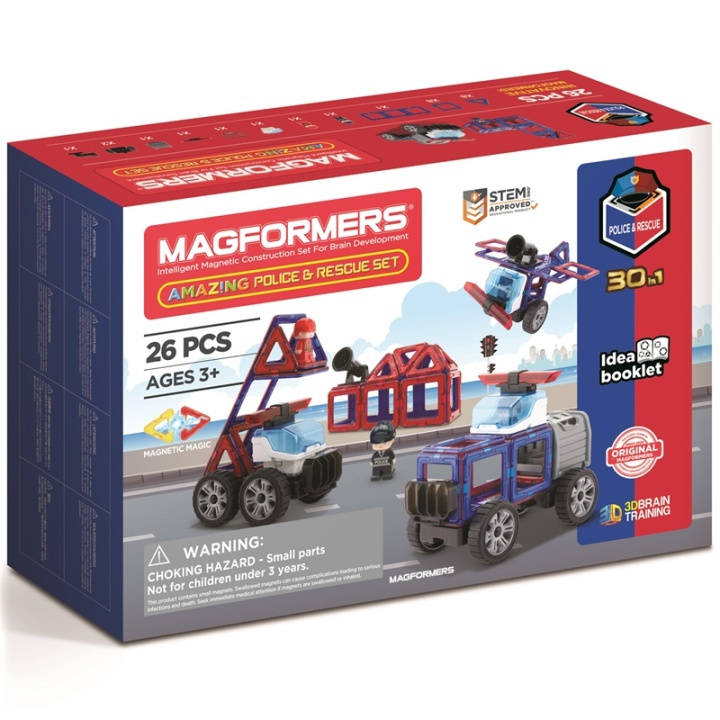 Magformers Police & Rescue set 26 pcs in the group TOYS, KIDS & BABY PRODUCTS / Toys / Puzzles at TP E-commerce Nordic AB (A08545)