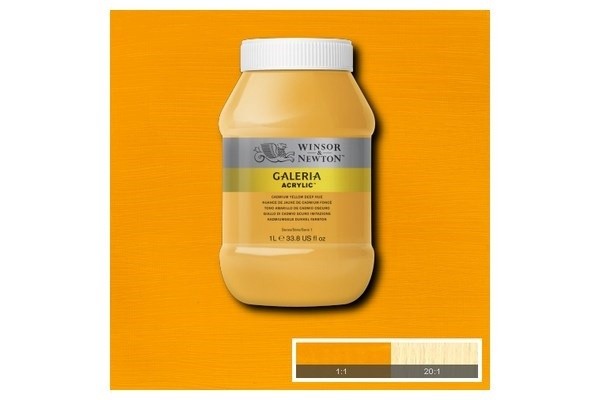 Galeria Acrylic 1L Cad Yellow Deep Hue 115 in the group Sport, leisure & Hobby / Hobby / Paint & Draw / Artist Colors / Acrylic at TP E-commerce Nordic AB (A08898)