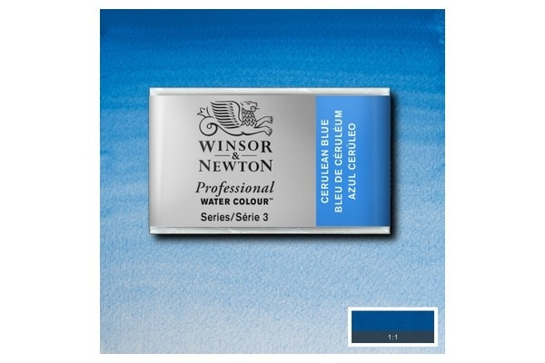 Prof Water Colour Pan/W Cerulean Blue 137 in the group Sport, leisure & Hobby / Hobby / Paint & Draw / Artist Colors / Watercolors at TP E-commerce Nordic AB (A09108)