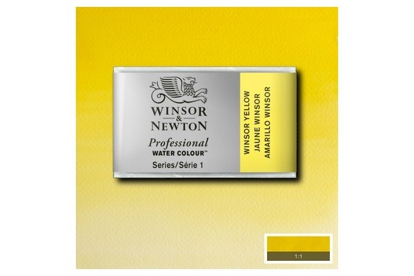 Prof Water Colour Pan/W Winsor Yellow 730 in the group Sport, leisure & Hobby / Hobby / Paint & Draw / Artist Colors / Watercolors at TP E-commerce Nordic AB (A09162)