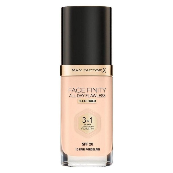 Max Factor Facefinity 3 In 1 Foundation 10 Fair Porcelain in the group BEAUTY & HEALTH / Makeup / Facial makeup / Foundation at TP E-commerce Nordic AB (A12094)