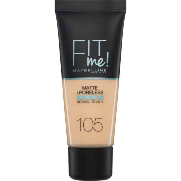 Maybelline Fit Me Matte + Poreless Foundation- 105 Natural Ivory in the group BEAUTY & HEALTH / Makeup / Facial makeup / Foundation at TP E-commerce Nordic AB (A12136)