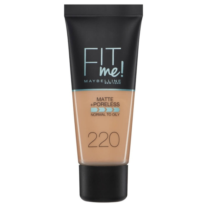 Maybelline Fit Me Matte + Poreless Foundation- 220 Natural Beige in the group BEAUTY & HEALTH / Makeup / Facial makeup / Foundation at TP E-commerce Nordic AB (A12138)