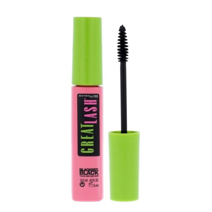 Maybelline Great Lash Mascara Blackest Black 12,5ml in the group BEAUTY & HEALTH / Makeup / Eyes & Eyebrows / Mascara at TP E-commerce Nordic AB (A12139)