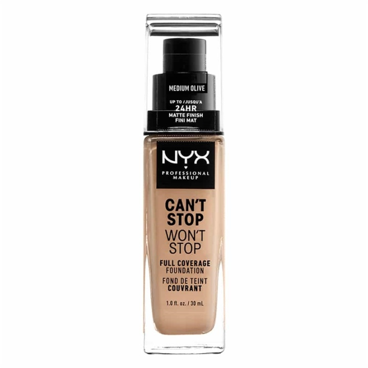 NYX PROF. MAKEUP Cant Stop Wont Stop Foundation - Medium Olive in the group BEAUTY & HEALTH / Makeup / Facial makeup / Foundation at TP E-commerce Nordic AB (A12422)