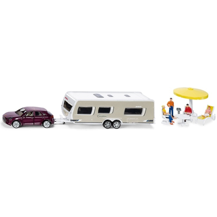 SIKU Personbil med husvagn 1:55 in the group TOYS, KIDS & BABY PRODUCTS / Toys / Toy cars at TP E-commerce Nordic AB (A13579)