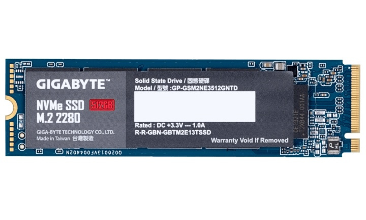 Gigabyte GP-GSM2NE3512GNTD SSD-hårddisk M.2 512 GB PCI Express 3.0 NVMe in the group COMPUTERS & PERIPHERALS / Computer components / Harddrives / SSD at TP E-commerce Nordic AB (A15528)