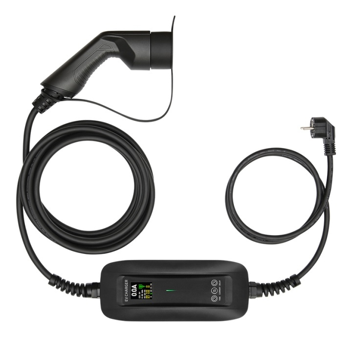 DELTACO e-Charge, cable Mode2, Schuko - type 2, 6-16A, 4+1,5M in the group CAR / Charging cables & Charging boxes to Electric cars at TP E-commerce Nordic AB (A16676)