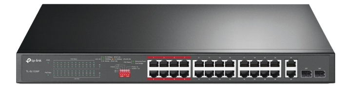 26-Port 10/100Mbps PoE+ Switch, 24 10/100Mbps PoE+ Ports, 2 Gigabit RJ in the group COMPUTERS & PERIPHERALS / Network / Switches / 10/100Mbps at TP E-commerce Nordic AB (A17063)