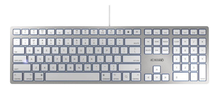 CHERRY KC 6000 SLIM FOR MAC, Silver in the group COMPUTERS & PERIPHERALS / Mice & Keyboards / Keyboards / Corded at TP E-commerce Nordic AB (A17312)