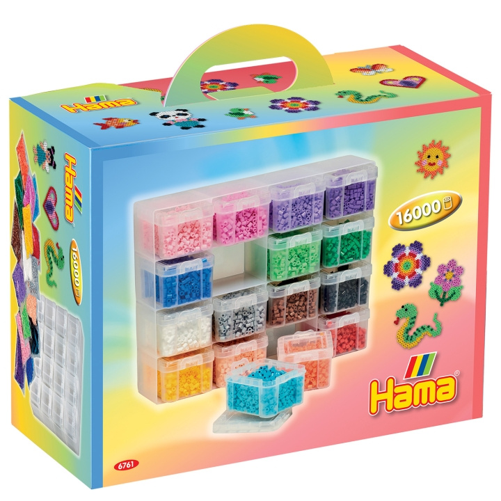 Hama Midi Storage Box Set 16 pcs in in the group Sport, leisure & Hobby / Hobby / Beads / Bead pegboards & Beads at TP E-commerce Nordic AB (A18762)