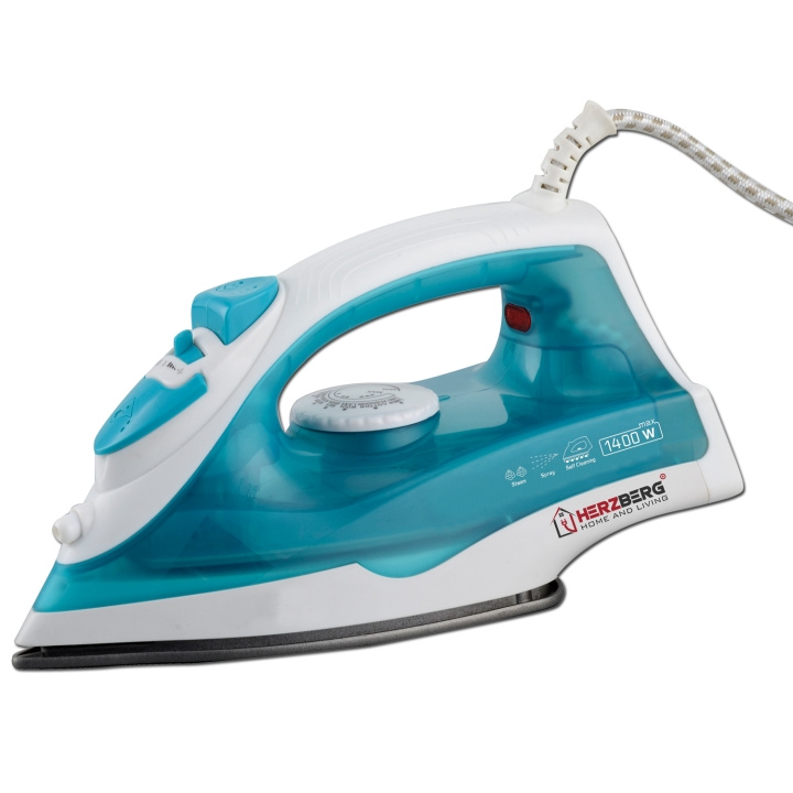 Herzberg HG-8038 1400W Steam Iron - Turquoise in the group HOME, HOUSEHOLD & GARDEN / Clothes care / Irons at TP E-commerce Nordic AB (A19914)