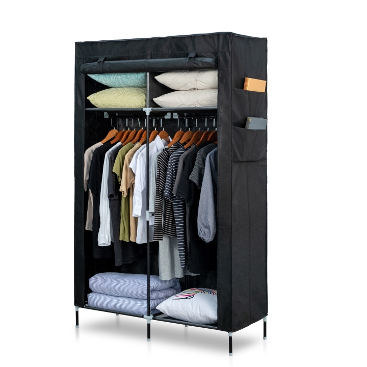 Herzberg HG-8012 Storage Wardrobe Black in the group HOME, HOUSEHOLD & GARDEN / Interior / Strorage at TP E-commerce Nordic AB (A19916)