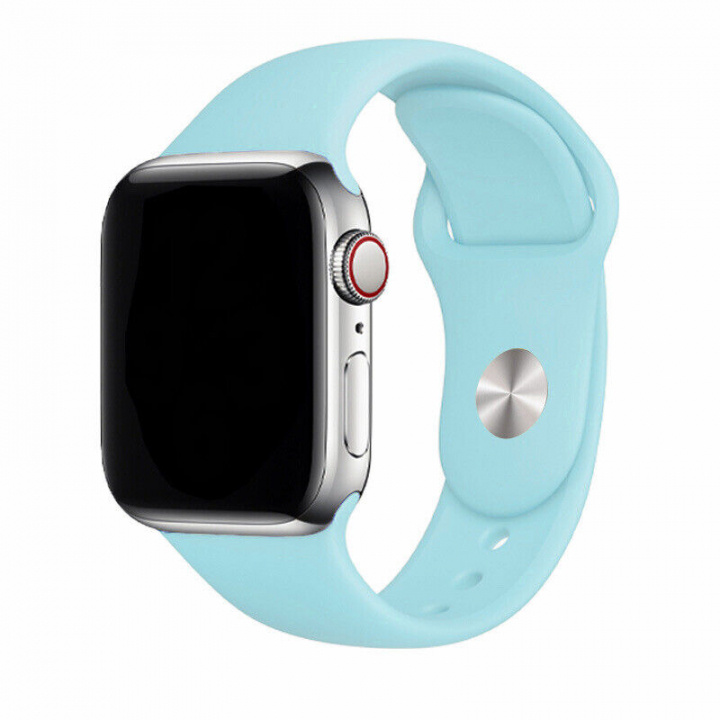 Silicone wristband for Apple Watch 42/44mm, Turquoise in the group SMARTPHONE & TABLETS / Excercise, home & leisure / Apple Watch & Accessories / Accessories at TP E-commerce Nordic AB (A21293)