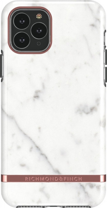 Richmond & Finch iPhone 12/12 Pro Freedom Case, White Marble, Rosegold in the group SMARTPHONE & TABLETS / Phone cases / Apple / iPhone 12 / Cases at TP E-commerce Nordic AB (A22387)