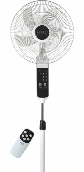 Adler AD 7328 Golvfläkt 40cm med fjärrkontroll, Vit in the group HOME, HOUSEHOLD & GARDEN / Fans & Climate products / Floor standing fans at TP E-commerce Nordic AB (A22446)