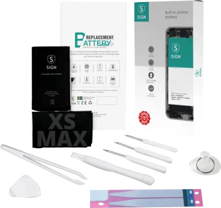 SiGN Complete Kit for Battery Repl. iPhone Xs Max in the group SMARTPHONE & TABLETS / Other accessories / Mobile phone batteries at TP E-commerce Nordic AB (A22468)