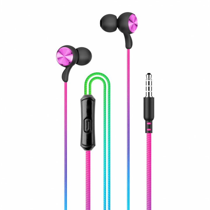 Setty SPD-J-313 Wired earphones, Rainbow in the group HOME ELECTRONICS / Audio & Picture / Headphones & Accessories / Headphones at TP E-commerce Nordic AB (A22502)