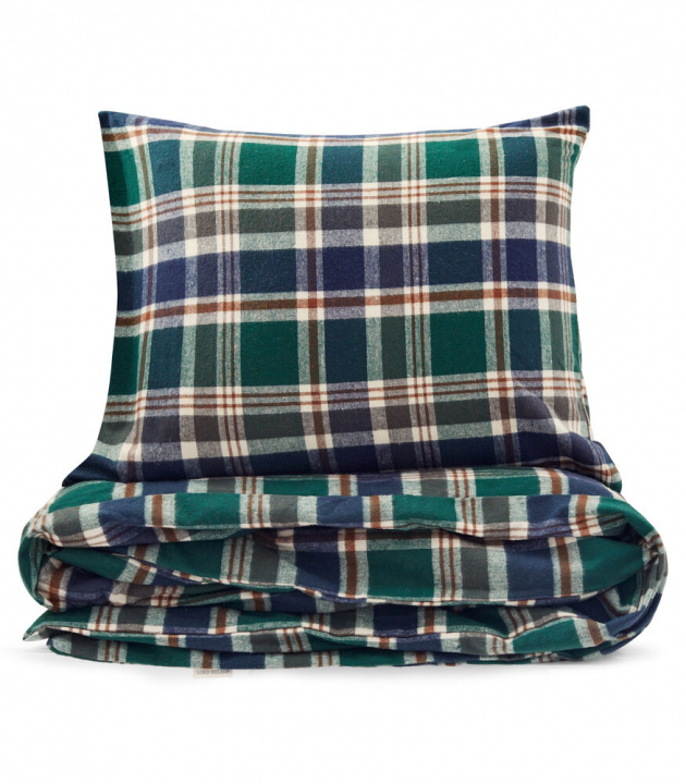 Lord Nelson Bäddset Mellbyn Flannel, Grön in the group HOME, HOUSEHOLD & GARDEN / Interior / Bedding at TP E-commerce Nordic AB (A22580)