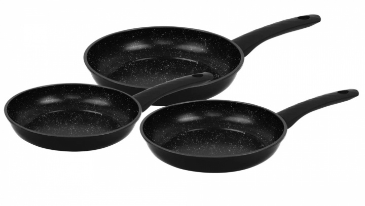 Herzberg 3 Pieces Marble Coated Forged Frying Pan Set in the group HOME, HOUSEHOLD & GARDEN / Kitchen utensils / Frying pans at TP E-commerce Nordic AB (A22606)