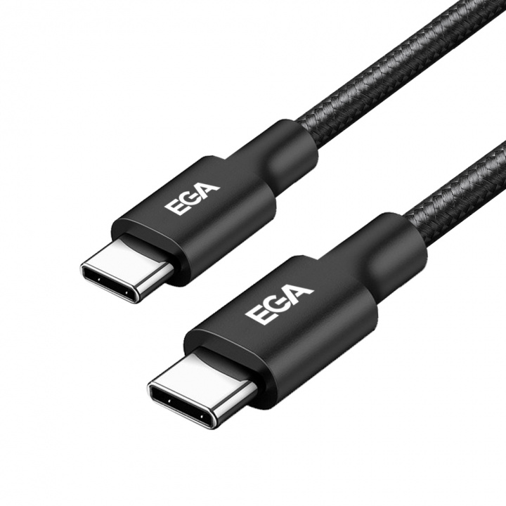 Snabbladdande USB-C till USB-C 6A 240W, 2 m, Svart in the group SMARTPHONE & TABLETS / Chargers & Cables / Cables / Cables Type C at TP E-commerce Nordic AB (A22623)