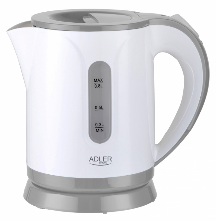 Adler AD 1371 Kettle plastic 0,8 L, grey in the group HOME, HOUSEHOLD & GARDEN / Household appliances / Water & Juice / Kettles at TP E-commerce Nordic AB (A22644)