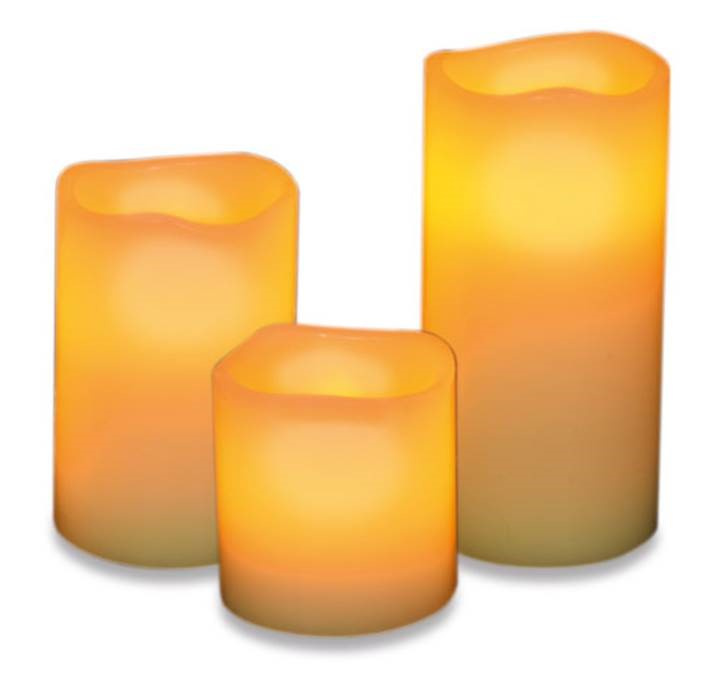 LC2193 LED Candles w/Wavy Edge 3 pcs in the group HOME ELECTRONICS / Lighting / Other lighting at TP E-commerce Nordic AB (A22671)