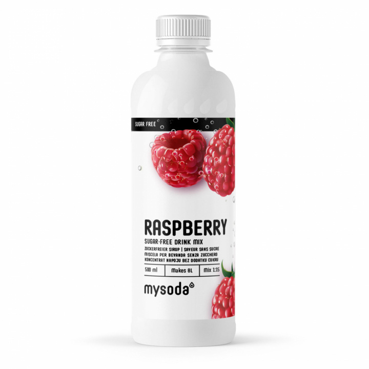 Mysoda Raspberry Sugar Free 500 ml - Ger 8L dryck in the group HOME, HOUSEHOLD & GARDEN / Household appliances / Water & Juice / Carbonation machines / Flavors at TP E-commerce Nordic AB (A22689)