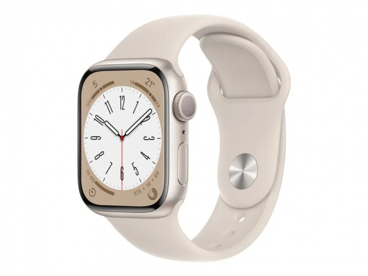 Apple Watch Series 8 41mm Starlight/Aluminium with Starlight Sportband GPS + Cellular in the group SMARTPHONE & TABLETS / Excercise, home & leisure / Apple Watch & Accessories / Apple Watch at TP E-commerce Nordic AB (A22765)