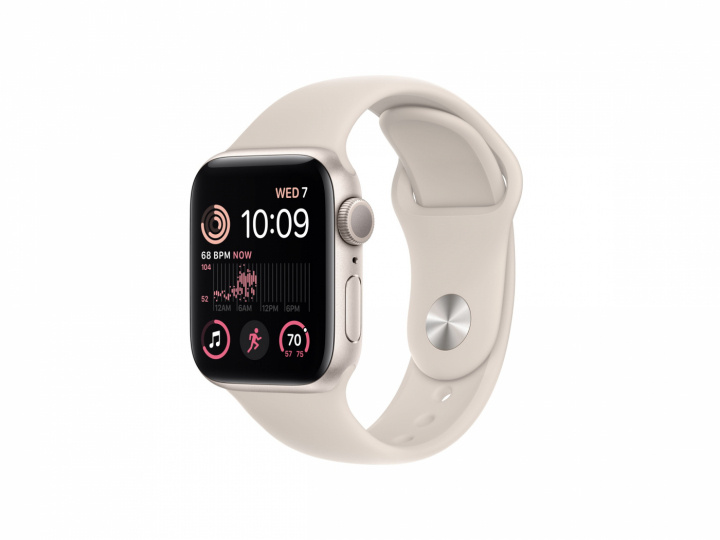 Apple Watch SE (2022) 40mm Starlight Aluminium with Starlight Sportband GPS in the group SMARTPHONE & TABLETS / Excercise, home & leisure / Apple Watch & Accessories / Apple Watch at TP E-commerce Nordic AB (A22767)