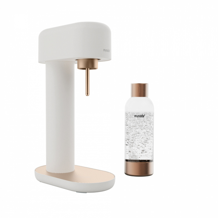 Mysoda Ruby 2 Sparkling Water maker, White/Copper in the group HOME, HOUSEHOLD & GARDEN / Household appliances / Water & Juice / Carbonation machines / Carbonation machines at TP E-commerce Nordic AB (A22781)